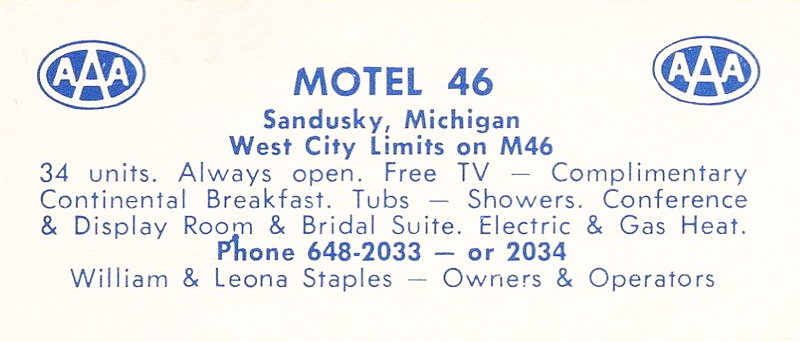 Thumb Heritage Inn (Motel 46) - Postcard (newer photo)